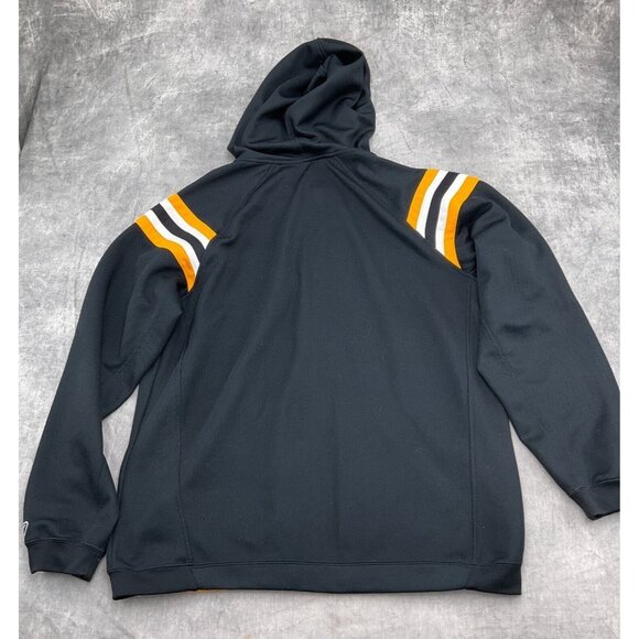 Reebok NFL Hoodie Adult Medium Black Gold STEELERS Colorblock Unisex Jacket Flaw - Picture 9 of 11